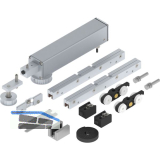 SOLIDO ECO Schiebet�rantriebset 1-flg. f�r Glas ESG/VSG 8-10,76 mm 80 kg silber