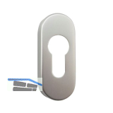 GRUNDMANN Zylinderrosette PZ, GEOS, 30 x 72 x 8, Alu silber elox