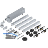 SOLIDO ECO Schiebet�rantriebset 2-flg. f�r Glas ESG/VSG 8-10,76 mm 80 kg silber