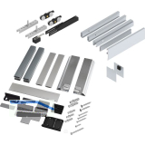 SOLIDO 100 Beschlagset Holz Rundumdicht L=2200 mm FB 1020 mm FH 2500 mm silber