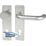 FH-Wechselgarnitur GEOS 1754/D52K FH m. Kurzschild PZ88, silber elox