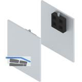 SOLIDO 100/HELM Abdeckkappen-Set Blende H/G Abstandsprofil 9 und 15 mm silber