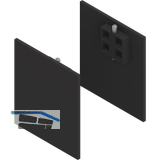 SOLIDO 100/HELM Abdeckkappen-Set Blende H/G Abstandsprofil 9 und 15 mm schwarz