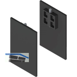 SOLIDO 100/HELM Abdeckkappen-Set Blende H/G mit Abstandsprofil 9 schwarz matt