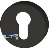 HEWI Zylinderrosette 306.23 FS tiefschwarz