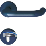 FH-Dr�ckergarnitur111.20 R FH - auf Rosette PZ, stahlblau