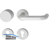 Wechselgarnitur 111.23 R/122.23 - auf Rosette PZ lichtgrau