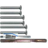 SOLIDO Befestigungsset zu WC-Garnituren, T�rst�rke 46-56 mm, Stahl verzinkt