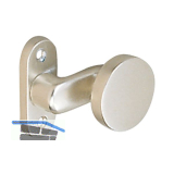 T�rknopf � 50, Flachform gekr�pft, fest vernietet, Alu poliert