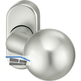 FSB T�rknopf 07 0846 auf Rosette, Aluminium silber eloxiert