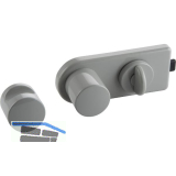 Trennwand-Verriegelung mit Riegelschloss, grau
