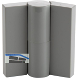 Trennwand-Aufschraubband Kunststoff grau, links