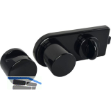 Trennwand-Verriegelung mit Riegelschloss, schwarz