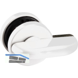 Trennwandverriegelung mit �berwurfriegel, wei�