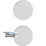 Befestigung Stossgriff rund Kunstoff wei� RAL 9010