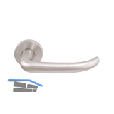 SOLIDO Dr�ckerlochteil BELFAST - auf Rosette, Edelstahl matt