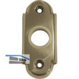 Dr�ckerrosette WG oval, 32 x 74 x 16 mm, Messing poliert