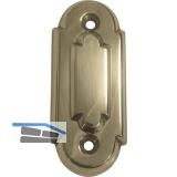 Oval-Schl�sselrosette BB m. Hangerl, Gr. 32 x 74, Messing pol