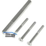 SH-Befestigungsset, Dr�ckerstift u. Schrauben,TS 36-45,Stahl verzinkt
