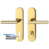 SH-Dr�ckergarnitur GEHRUNG - auf Schild PZ88, TS wahlweise, mit Kzs., PVD