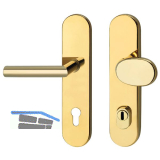 SH-Wechselgarnitur GEHRUNG - auf Schild PZ88, mit Kzs., PVD-messingf.