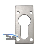 Unterlegplatte f�r Ausgleichsrosette, 27 x 55 x 5 mm, silber eloxiert