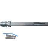 Wechselstift 4/4 mit Einschraub. M12, 105 mm, TS - 55 mm, 5 mm, Stahl verzinkt