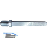 Wechselstift Nr. 4/3, M12, 110 mm, Achsialbohrung, VK: 8 x 110, blau verzinkt