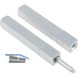 Dr�ckerstift GEOS 247V geteilt, LI 60 x LA 60, VK: 8,5/9/8,5 mm, Stahl verzinkt