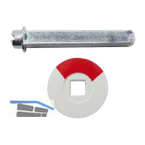 Not�ffner f. WC-Langschilder u. Rosetten mit Sichtschlitz, Stahl verzinkt