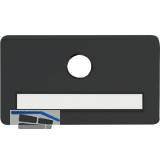 SOLIDO Namensschild ohne Spion, m. Bohrung � 14 mm, schwarz