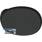 MARCHESI T�rknopf gekr�pft oval, 51 x 81 x 47, Edelstahl schwarz matt