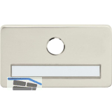 SOLIDO Namensschild ohne Spion, m. Bohrung � 14 mm, Edelstahl matt