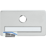 SOLIDO Namensschild ohne Spion, m. Bohrung � 14 mm, silber eloxiert