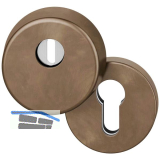 FSB Sicherheits-Zylinderrosette rund mit Kernziehschutz, Bronze