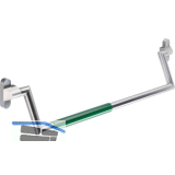 HEWI Panikstange 160XA30 o. Stift f�r BKS, 761-860mm, Edelstahl /Polyamid gr�n