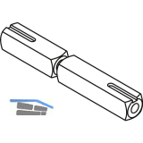 HEWI Vierkantstift geteilt 72.3PS, 9mm, Stahl verzinkt