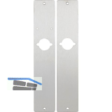 Unterlagsplatten f�r Rosettenbeschlag universal, 326x62x1,5 mm, Edelstahl