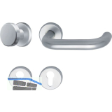 FH-Wechselgarnitur WG 1754/D70M - auf Rosette PZ, VK 9, TS 59-63, silber