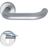 OBJEKT-Dr�ckergarnitur GEOS 1754 - auf Rosette PZ, TS wahlweise, silber eloxiert