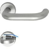 OBJEKT-Dr�ckergarnitur GEOS 1754 - auf Rosette WC, TS wahlweise, silber eloxiert