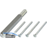 GEOS FH Stift - und Schraubenset f�r Wechselgarnitur, 62 - 67 mm,�NORM B3859