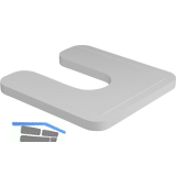 Montageplatte mit Schlitz 70 x 70 x10 mm Kunststoff