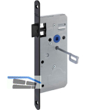 DORMAKABA Einstemmschloss Solo KUF, Stulp Edelstahl schwarz matt RAL 9005