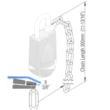 SALTO Kette f�r Neoxx G3 Vorhangschloss, 300 mm