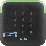 SALTO Wandleser Mifare XS4 2.0, Keypad 95,5 x 95,5 x 22 mm, Kunststoff schwarz