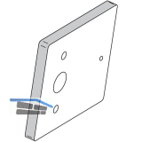 SALTO Distanzplatte f�r Schrankschloss XS4-Locker