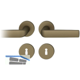 FSB Dr�ckergarnitur 12 1267 ASL auf Rosette BB, Aluminium mittelbronzefarbig