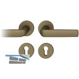 FSB Dr�ckergarnitur 12 1267 ASL auf Rosette PZ, Aluminium mittelbronzefarbig