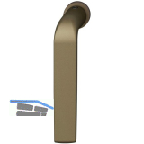 FSB Fenster-Steckgriff 34 1267 minimalistisch, Aluminium mittelbronzefarbig